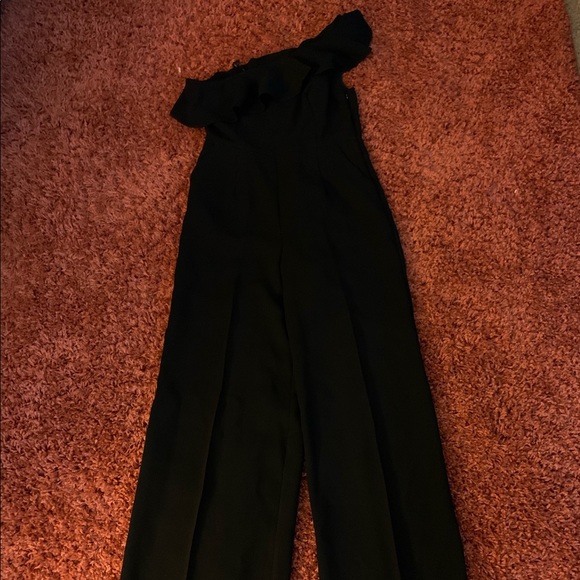 Black BCBG One Shoulder Jumpsuit - Picture 1 of 3